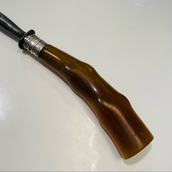 Vintage Sterling Silver Knife Sharpener Honing Steel Rod with Bakelite handle - Picture 4 of 12